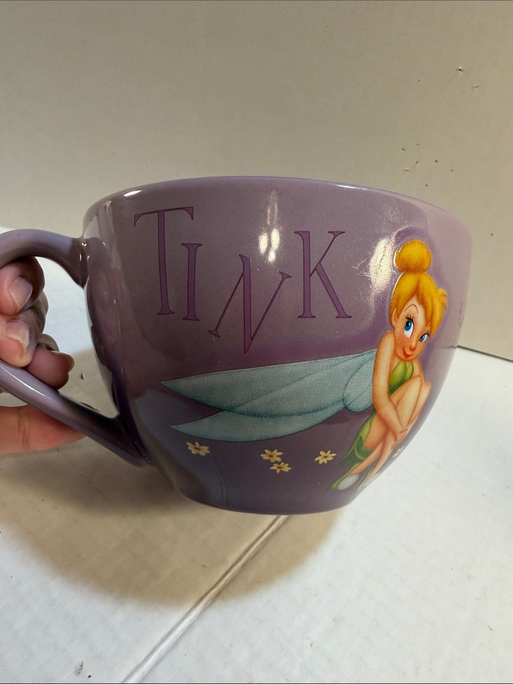 Disney Store Exclusive TINKERBELL Fairies Fairy Purple Coffee Cup 16oz to 20 oz